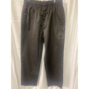 New Chef Men's Black Elastic Waist drawstring Pants Size 3X-34L SKU 2161